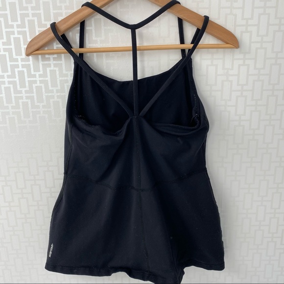 Karma brand Double Spaghetti Strap Tank Top-black - Picture 4 of 6